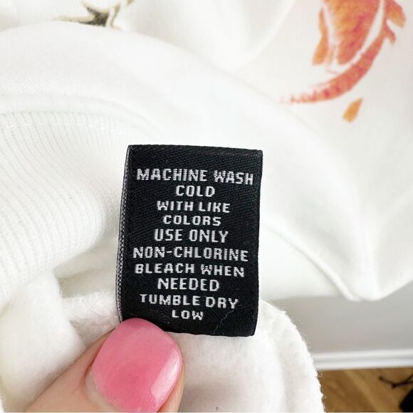 Blind Rooster White w/Koi Pond Graphic Crewneck Pullover Sweatshirt‎ Sz S - Picture 9 of 14